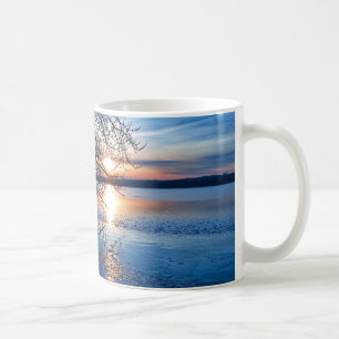 Soluppfloden, Träd, Blå himmel inspirationshopat Kaffemugg