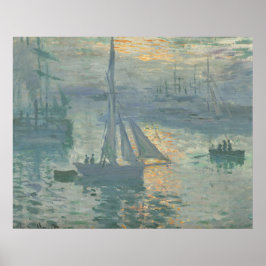 Soluppgång (1873) av Claude Monet . Poster