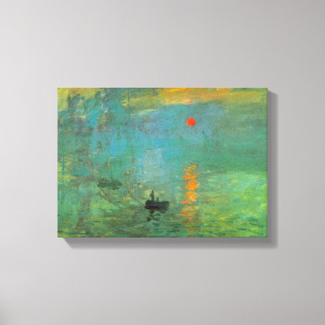 Soluppgång av Claude Monet Canvastryck (Framsida)