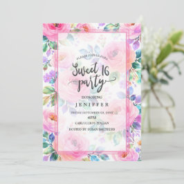 Soluppgång Blommig Boho Anpassad Namndesign Inbjudningar