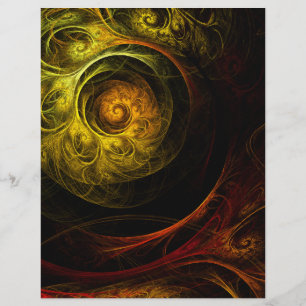 Soluppgång Blommigt Red Abstrakt Art Flyer