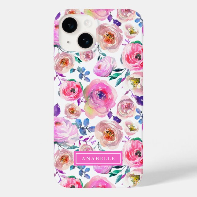 Soluppgång Boho Blommig Monogram (Baksida)
