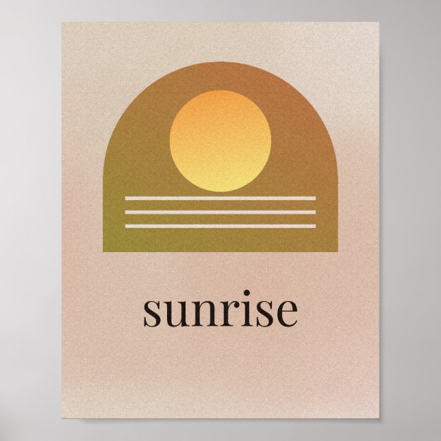 Soluppgång Boho Terrakotta Valvbåge Väggkonsttryck Poster (Framsidan)