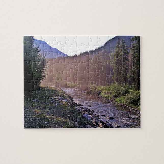 Soluppgång Cameron Creek Waterton Park, Kanada Pussel (Horisontell)