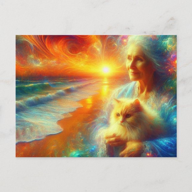 Soluppgång Cat Vykort (Framsida)