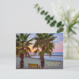 Soluppgång, Costa Blanca Beach, Spanien Vykort