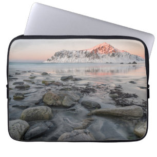 Soluppgång Flakstad och Skagsanden Strand Laptop Fodral
