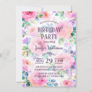 Soluppgång Floral Boho Anpassad Namndesign         Inbjudningar