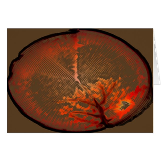 Soluppgång för Oakträd @ Hälsningskort (Framsidan Horizontal)