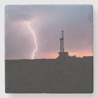 Soluppgång för Oilfieldblixtlilor Underlägg Sten