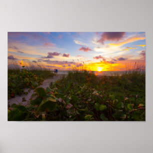 Soluppgång, Fort Pierce, Florida Poster