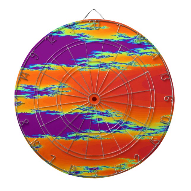 Soluppgång Fractal Dart Board Darttavla (Framsidan)