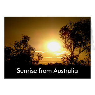 Soluppgång från Australien Hälsningskort