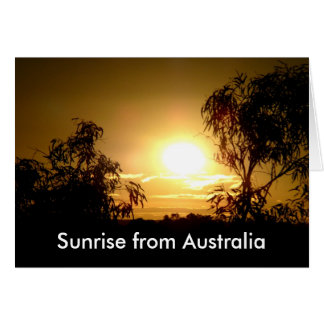 Soluppgång från Australien Hälsningskort