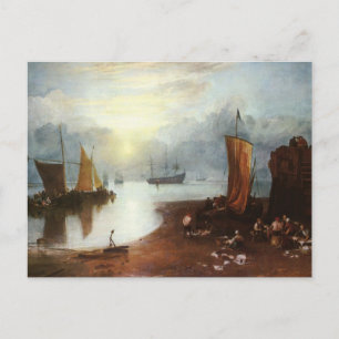 Soluppgång genom ånga Fiskare, J.M.W. Turner Vykort