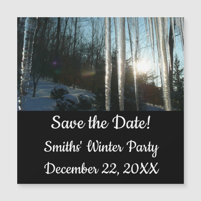 Soluppgång genom Icicles Winter Nature Photogratog (Framsida)