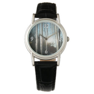 Soluppgång genom Icicles Winter Nature Photogratog Armbandsur