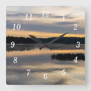 Soluppgång Glory Wall Clock Fyrkantig Klocka