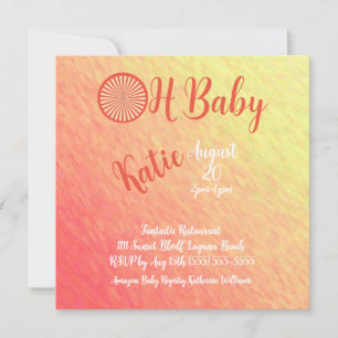 Soluppgång Gnistra-Baby Shower-Gender Neutral- Inbjudningar