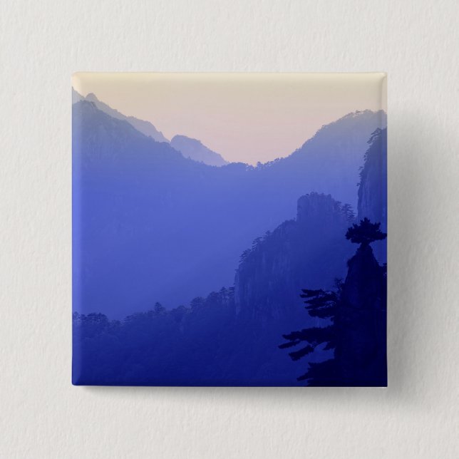 Soluppgång, Gula berget, Huangshan, Kina Knapp (Framsida)