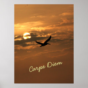Soluppgång Guld Photo Carpe Diem Ocean Poster