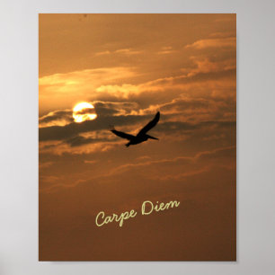 Soluppgång Guld Photo Carpe Diem Ocean Poster