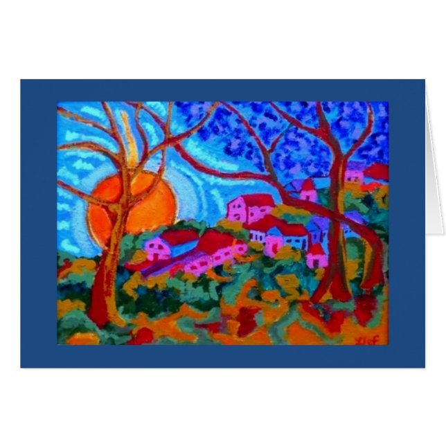 Soluppgång Hälsningskort (Framsidan Horizontal)