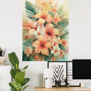 Soluppgång Hibiscus Poster