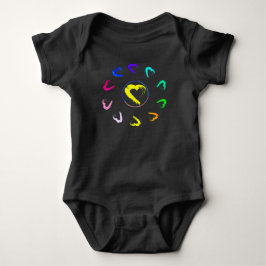 Soluppgång Hjärtan Baby Body T Shirt