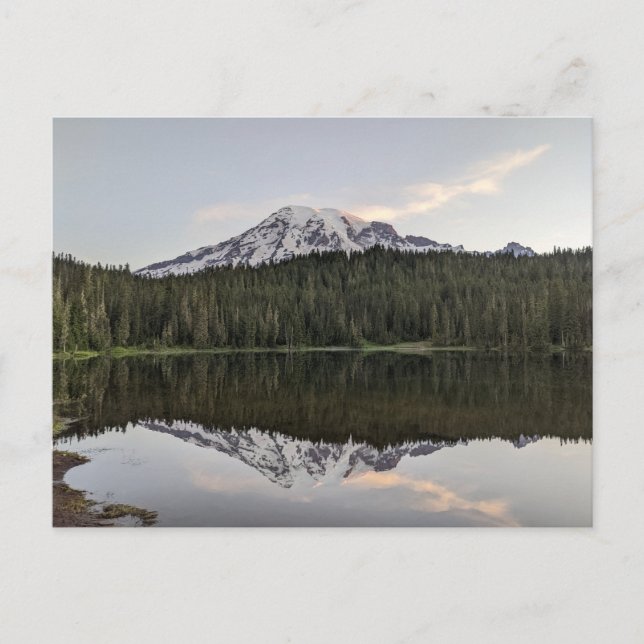 Soluppgång i berget Rainier nationalpark Vykort (Framsida)