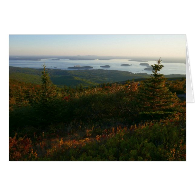 Soluppgång i Cadillac Mountain I Hälsningskort (Framsidan Horizontal)