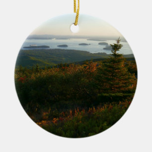 Soluppgång i Cadillac Mountain I Julgransprydnad Keramik