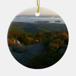 Soluppgång i Cadillac Mountain II Julgransprydnad Keramik