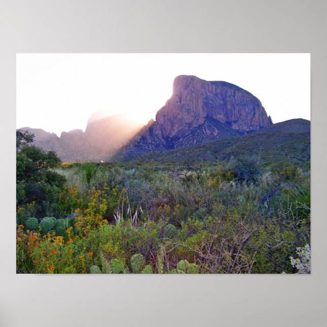 Soluppgång i Chisos, Texas Poster (Framsidan)