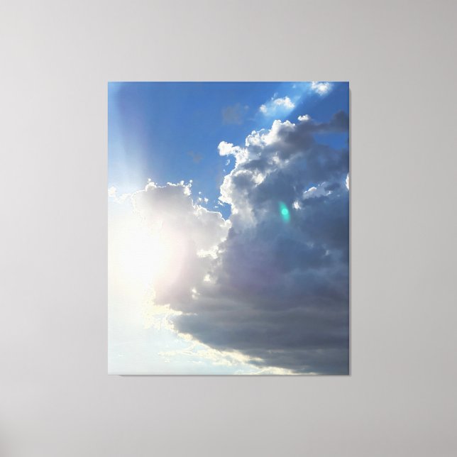 Soluppgång i Clouds Photo Canvastryck (Framsida)