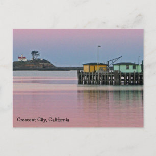 Soluppgång i Crescent City, CA Postcard Vykort