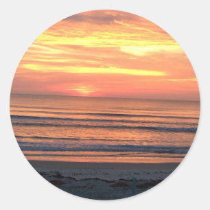 Soluppgång i Daytona Beach, FL Runt Klistermärke