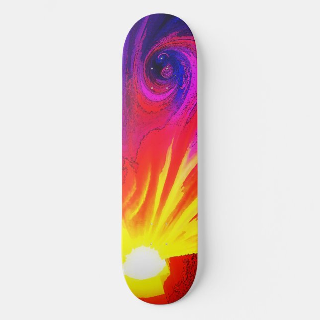 Soluppgång i de olika mini skateboard bräda 18,5 cm (Framsida)