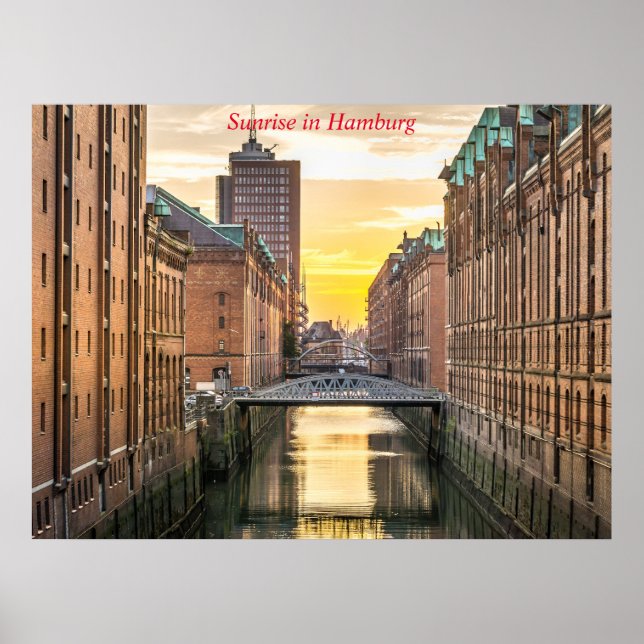 Soluppgång i Hamburg Poster (Framsidan)