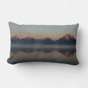 Soluppgång i Jackson Dam Grand Teton nationalpark Lumbarkudde