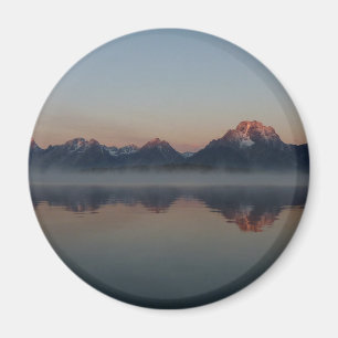 Soluppgång i Jackson Dam Grand Teton nationalpark Magnet