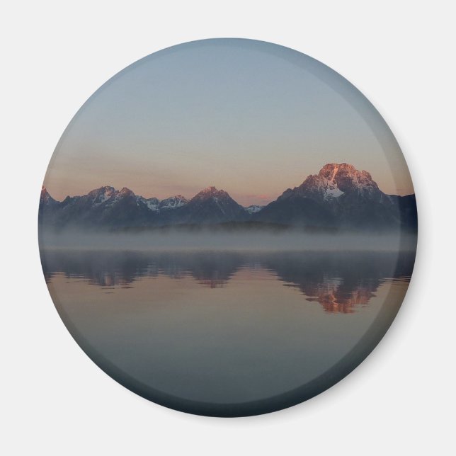 Soluppgång i Jackson Dam Grand Teton nationalpark Magnet (Framsidan)