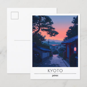 Soluppgång i Japan Travel i Kyoto Vykort