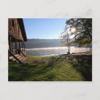 Soluppgång i lägret vykort