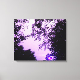 Soluppgång i Lila Wrapped Canvas-utskrifter Canvastryck