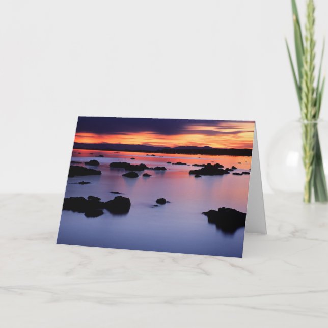 Soluppgång i Mono Sjö Black Point Kort (Framsida)