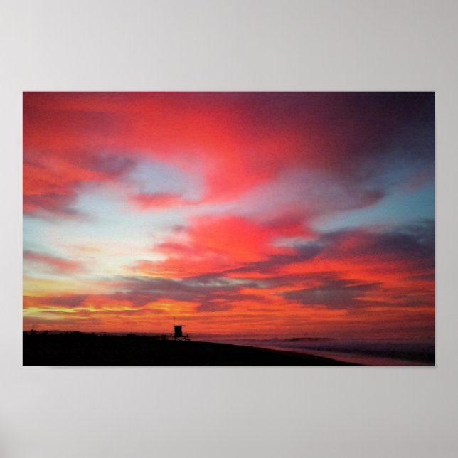 Soluppgång i Newport Beach, CA Poster (Framsidan)