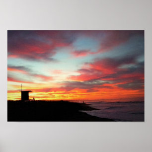 Soluppgång i Newport Beach, Kalifornien Poster