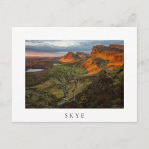Soluppgång i Quiraing-bergen på Skye, Skottland Vykort