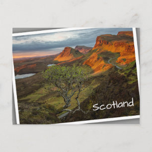 Soluppgång i Quiraingberg på Skye, Skottland Vykort